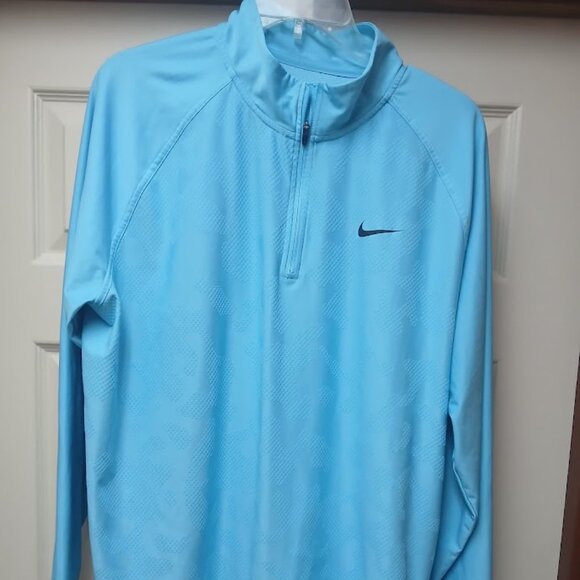Nike Tour Golf 1/4 Zip Pullover Mens XL Carolina Blue DRI-FIT ADV DR5281 - Picture 1 of 12
